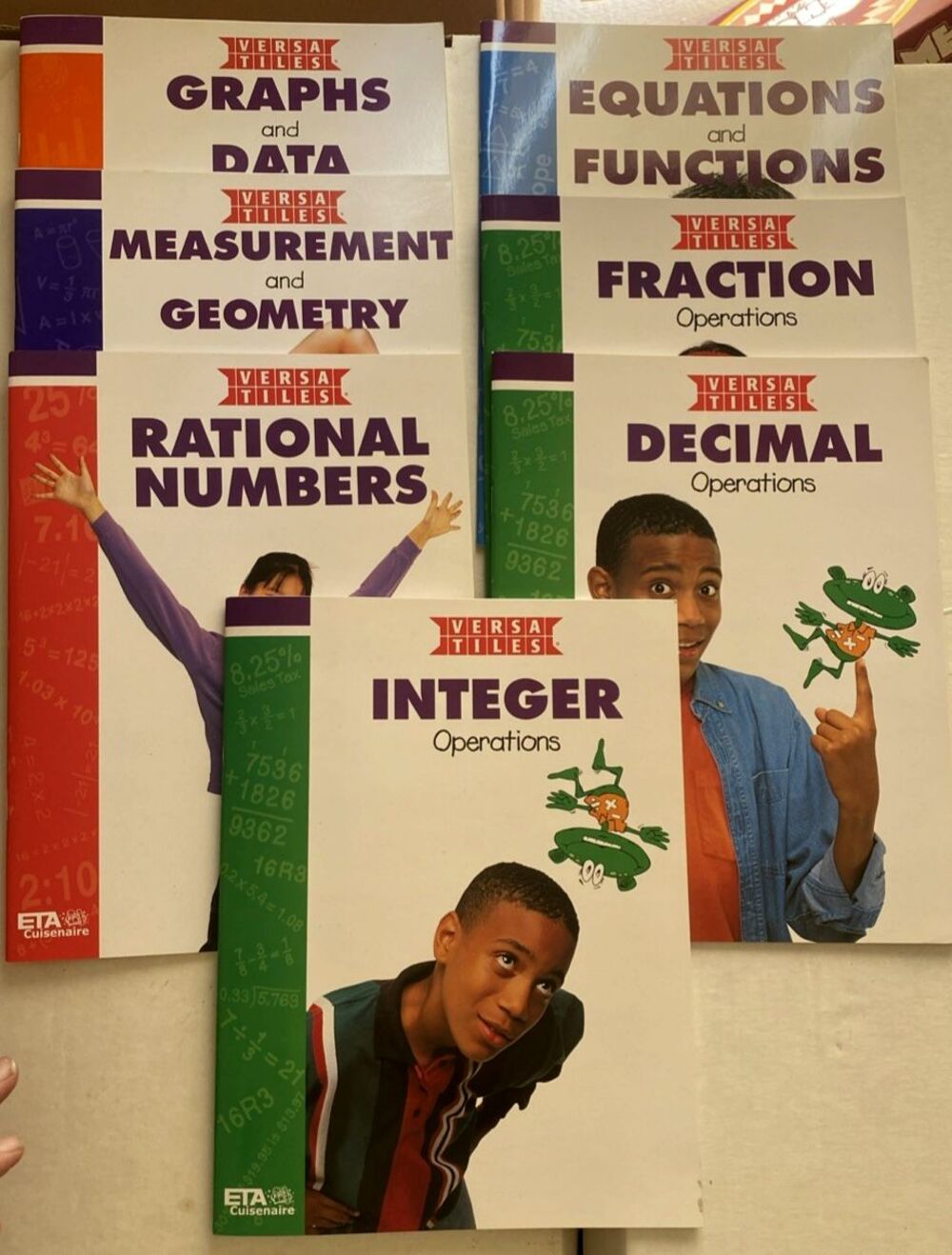 ETA VersaTiles Math Lab Level 7 – Lot of 7 Books | Homeschool & Classroom Math